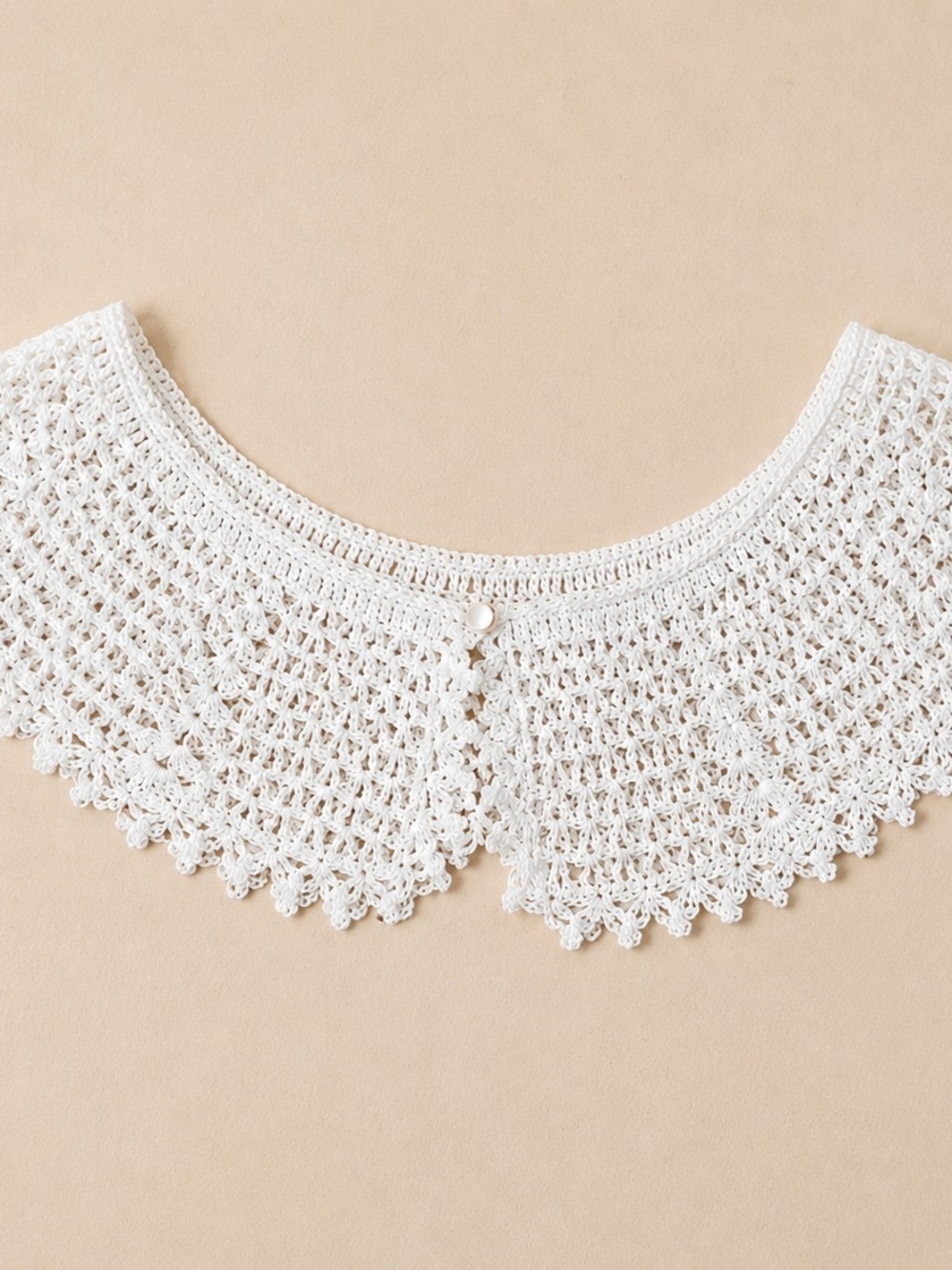 Handmade White Crochet Peter Pan Collar
